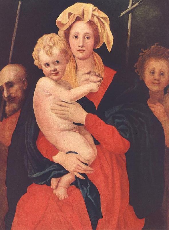 Pontormo, Jacopo Madonna and Child with St. Joseph and Saint John the Baptist Norge oil painting art